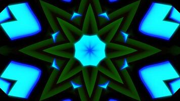 Pulsating pattern with psychedelic effect. Design. Floral pattern with colored center pulsates in motion. Psychedelic pattern with pulsating center video