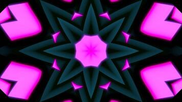 Pulsating pattern with psychedelic effect. Design. Floral pattern with colored center pulsates in motion. Psychedelic pattern with pulsating center video