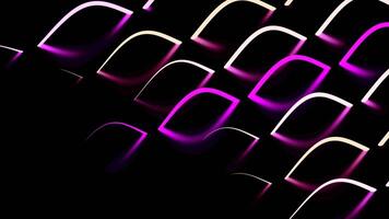 comovente luminoso linhas com reflexão dentro Sombrio espaço. Projeto. lindo luminoso linhas crio padronizar com reflexão. linhas com reflexão dentro Formato do gotas mover dentro Sombrio espaço video