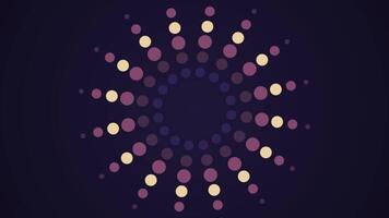 Abstract background with spiral particles and flares. Seamless loop. Blue background video