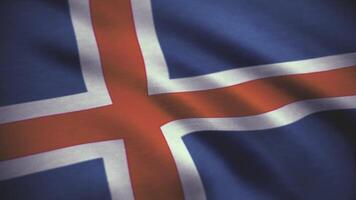 Islandia bandera. antecedentes sin costura bucle animación. Islandia país bandera animación ondulación en el brisa video