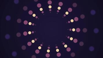 Abstract background with spiral particles and flares. Seamless loop. Blue background video