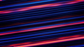 Impressive straight blue and red lines shining on the black background and rotating, seamless loop. Shimmering rays spinning endlessly. video