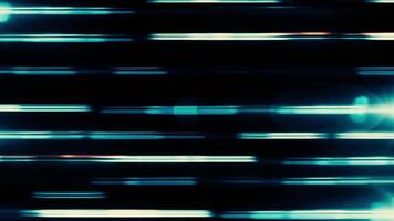 Abstract, blue neon light horizontal lines background. Black background with blue horizontal rays. video