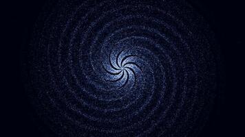 Abstract, spinning hypnotic dark blue spiral, seamless loop. Animation of rotating spiral on black background. video