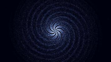 Abstract, spinning hypnotic dark blue spiral, seamless loop. Animation of rotating spiral on black background. video