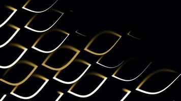 Slowly flowing geometric shapes on a black background. Design. Abstract scale pattern. video