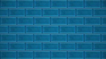 Abstract rectangle geometric surface, bricks imitation. Animation. Blue bricks appear and forming a wall on silver background, motion graphics concept. video