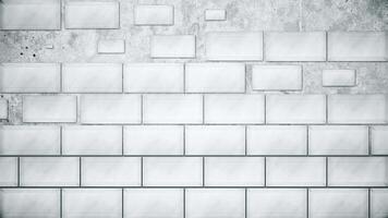 Abstract white bricks appear chaotically and forming a wall on grey background, monochrome. Animation. White rectangle in many horizontal rows. video