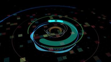 Colorful background with audio equalizer beating rythm. Animation. Concept of dancing, parties, musical events or performances, audiovisual shows, seamless loop. video