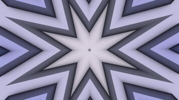 Abstract kaleidoscope motion graphics. Animation. Beautiful starry pattern in hypnotic motion with changing figures from the center of the screen into the sides, seamless loop. video