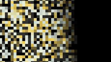 Colorful pixelated flowing background, seamless loop. Animation. Abstract rows of blinking flat squares moving on black background. video