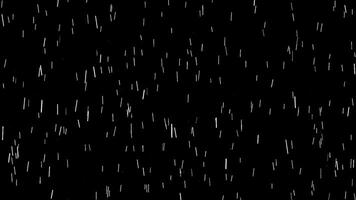 Abstract white rain drops moving fast from the bottom to the top of a screen on black background, seamles loop. Animation. Abstract rainfall with flying droplets, monochrome. video