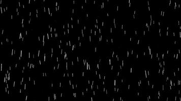 abstrait blanc pluie gouttes en mouvement vite de le bas à le Haut de une écran sur noir arrière-plan, seamles boucle. animation. abstrait pluviométrie avec en volant gouttelettes, monochrome. video