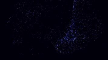 Abstract space dust flying chaotically on black background, seamless loop. Animation. Beautiful cloud of small particles moving in the dark. video