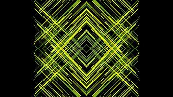 Abstract animation of hypnotic colorful crossed lines moving on the dark background. Animation. Cross lines animated background, seamless loop. video