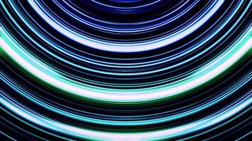 Abstract bright bended lines of different matching colors. Animation. Background of elegant curved shimmering lines, seamless loop. video