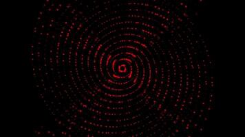 Abstract breathtaking vortex formed by rotating triangles on black background, Animation. Spinning geometric shapes and formes, 3D effect. video