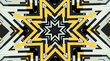 Colorful abstract geometrical kaleidoscope with moving patterns changing their color. Animation. Abstract kaleidoscope motion background video