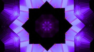 3D kaleidoscope mandala abstract background. Design. Fractal shapes of a star in endless motion. video