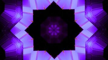 3D kaleidoscope mandala abstract background. Design. Fractal shapes of a star in endless motion. video