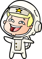 astronauta rindo dos desenhos animados png