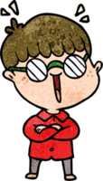 cartoon boy wearing spectacles png