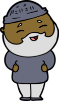 cartoon happy bearded man png