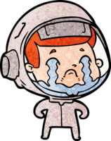 Cartoon weinender Astronaut png