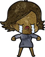 cartoon girl crying png