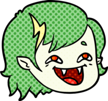 cara de garota vampira dos desenhos animados png