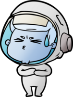 cartoon stressed astronaut png