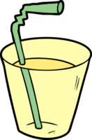 boisson de dessin animé avec de la paille png