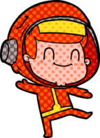 happy cartoon astronaut man png