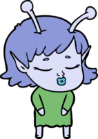 cute alien girl cartoon png