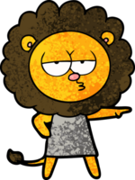 lion ennuyé de dessin animé png