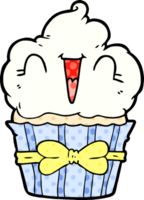 happy cartoon cupcake png