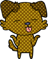 perro de dibujos animados sacando la lengua png