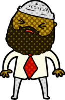 cartoon man with beard png