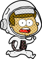 astronauta sorprendido de dibujos animados png