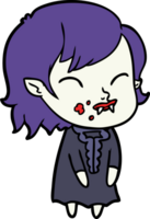 tecknad serie vampyr flicka med blod på kind png