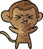 singe agacé de dessin animé png