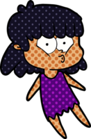 niña silbando de dibujos animados png