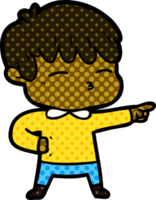 niño curioso de dibujos animados png