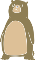 orso cartone animato in stile piatto a colori png