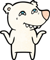 cartoon polar bear showing teeth png