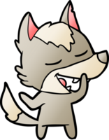 cartoon wolf laughing png