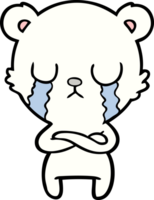 dessin animé triste petit ours polaire png