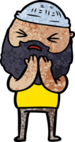 dessin animé, homme, à, barbe png