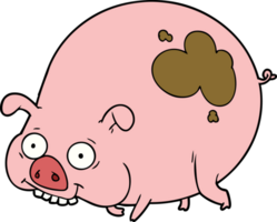 cartoon muddy pig png